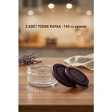 Zuri Design 2 Adet Yedek Kapak 140 cc Uyumlu Kavanoz Kapağı - Mor - 0,21 L