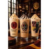 Zuri Design 3'lü Harry Potter Baskılı Cam Bardak Seti Hogwarts Temalı Şeffaf Tasarım Günlük Kullanım 570 cc - 570 ml