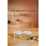 Zuri Design Beyaz 2 Adet Yedek Kapak 140 cc Oval Uyumlu Kavanoz Kapağı - 0,21 L