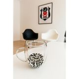 Zürih Collection Beşiktaş Taraftar Kupası- Hediyelik Taraftar Kupa- Çift Cidarlı Cam Kupa - Şeffaf - 250 ml