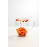 Zürih Collection Galatasaray Taraftar Kupası- Hediyelik Taraftar Kupa- Çift Cidarlı Cam Kupa - Çay Kupası Kahve Kupası - Sarı - Kırmızı - 350 ml