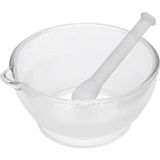 Zürih Ticaret Cam Havan Tokmaklı 150 mm - Havan ve Eli - 1 Set Paket - Isı ve Kimyasala Dayanıklı