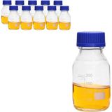 Zürih Ticaret Cam Şişe 250 mL Vida Kapaklı Numune Şişesi - Otoklav Şişe - 10 Adetlik Toptan Set