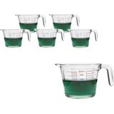 Zürih Ticaret Kulplu Cam Beher 500mL - Isıya Dayanıklı Ölçü Kabı - 5 Adetlik Toptan Set
