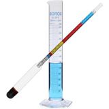 Zürih Ticaret ZURIHLAB (Alkolmetre Renkli + 250ML Plastik Mezür) - Yüksek Kaliteli - 1 Set/Paket