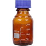 Zürih Ticaret ZURIHLAB Amber Cam Şişe 250 mL - Vida Kapaklı Boş Numune Şişesi - Otoklav Şişe