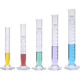 Zürih Ticaret ZURIHLAB Cam Mezür Seti - 5 Adetlik Set (10mL+25mL+50mL+100mL+250mL) %100 Borosilikat