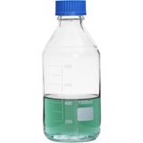 Zürih Ticaret ZURIHLAB Cam Şişe 1000 mL - Vida Kapaklı Boş Numune Şişesi - Sızdırmaz Kapak