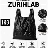 Zürih Ticaret Zurıhlab Hışır Atlet Poşet Büyük Boy Siyah Renk 1 kg - Dayanıklı Market ve Mağaza Poşeti
