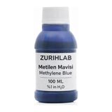 Zürih Ticaret ZURIHLAB Metilen Mavisi 100 ml (Sıvı Form) - Methylene Blue 100 ml / HDPE Plastik Şişe - Yüksek Kaliteli