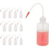 Zürih Ticaret ZURIHLAB Piset 250 ml Renkli Yıkama Şişesi Şeffaf Pe Plastik Uzun Form (12 Adetlik Toptan Set)