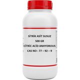 Zürih Ticaret ZURIHLAB Sitrik Asit Susuz 500 Gr- Citric Acid Anhydrous - (CAS No: 77-92-9)