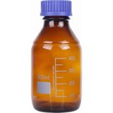 ZURIHLAB Amber Cam Şişe 500 mL - Vida Kapaklı Boş Numune Şişesi - Otoklav Şişe