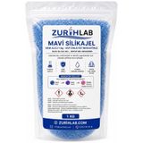 ZURIHLAB Mavi Silikajel Nem Alıcı 1 KG Renk Değiştiren İndikatörlü | Renk Değiştiren İndikatör, Nem Kontrolü, 1 KG Paket