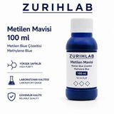ZURIHLAB Metilen Mavisi 100 mL (Sıvı Form) - Methylene Blue - 100 mL | Sıvı Form, 100 mL Hacim, Methylene Blue