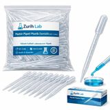 ZURIHLAB Pastör Pipeti Plastik Damlalık (0.5–3 mL) (100 Adetlik Set) | ZurihLab Yüksek Kaliteli Laboratuvar Pipeti