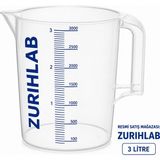 Zurihlab Zurıhlab Kulplu Plastik Beher 3 Litre - Kabartma Taksimatlı Ölçü Kabı - Maşrapa