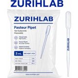 Zurihlab Zurıhlab Plastik Pastör Pipeti Non-Steril Plastik Damlalık 0,5-3 ml - 500 Adetlik Paket