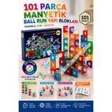 Zuu Baby 101 Parça Manyetik Ball Run Yapı Blokları – Mıknatıslı Borulu Manyetik Eğitici Oyuncak Seti