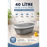 Zuu Baby Bebek Banyo Küveti GRİ 40 litre Yenidünya