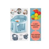 Zuu Baby Bebek Banyo Oturağı - Vakum Tabanlı Bebek Mama Oturağı - Bel Destekli Vakumlu Mama, Banyo Oturak