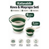 Zuu Baby Drop Su Kovası ve Maşrapa Beyaz Yeşil