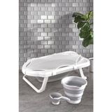 Zuu Baby Fileli Gri Katlanır Banyo Seti Uf 4lü Set
