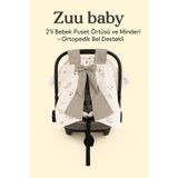 Zuu Baby Puset Örtüsü Seti 2’li | Bebek Puset Örtüsü + Ortopedik Bel Destek Minderi