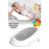 Zuu Baby Soft Bebek Küveti – Silikon Fileli Bebek Besleme Yıkama Banyo Küveti Bebek Banyo Oturağı 5 Top