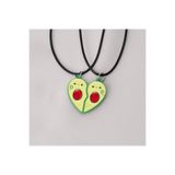 Zuum Accessories 2 li Avokado Mıknatıslı İp Kolye , Arkadaşlık Kolyesi , Best Friends