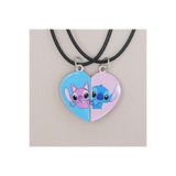 Zuum Accessories 2 li Stitch Mıknatıslı Model ip Kolye , Arkadaşlık Kolyesi , Best Friends