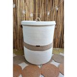 Zuviel Deco 40 x 50 El Yapımı Hasır Tress Xl Çamaşır Sepeti, Oyuncak Sepeti, Çok Amaçlı Sepet, Düzenleyici Ekru / Tek Ebat