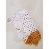 Zuviel Deco Makrome Beyaz Clutch Çanta - 24 x 14 cm