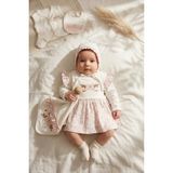 Zuzu Aria Rose 10'lu Kız Bebek Hastane Çıkışı Seti - %100 Pamuklu, Kelebek Nakışlı ve Çiçek Desenli Lüks Yeni Doğan Hediye Seti - 0 - 3 Ay - Somon