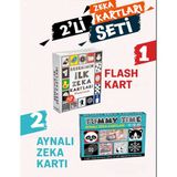 Zuzu Bebeğimin İlk Zeka Oyunları Seti No:3 Tummy Time Aynalı Zeka Kartları - Eğitici İçerik ile 2'li Set
