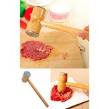 Zuzu Made Et Döveceği Et Yumuşatıcı Çekiç Iki Taraflı Ahşap Saplı Et Tokmak