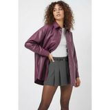 Zuzudan Kadın Oversize Kesim Mürdüm Gömlek - 42