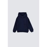 Zuzunga Basic Kapüşonlu Şardonlu Kanguru Cep Detaylı Çocuk Sweatshirt 3-10 Yaş Lacivert - 5 - 6 Yaş