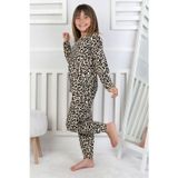 ZUZUNGA Minik Uyku Avcısı - Vahşi Rahatlık Serisi Leopar Desenli Kız Çocuk Pijama Takımı