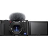 Zv-1 Vlog Kamerası, 3 Inç Dokunmatik Lcd, 2.7x Zoom, 20.1 Megapiksel, 24-70 Milimetre Lens, 3 Mikrofon, Hdmı, Siyah - Ahşap