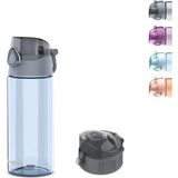 Zweikell Rosso Jr Switch Charcoal 500 ml Bpa Içermez Tritan Kırılmaz Suluk - Su Matarası - Yedek Kapak Hediyeli