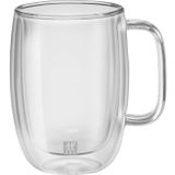Zwıllıng Çift Camlı Kulplu 2'li Latte Macchiato Bardak Seti - 450 ml