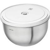 ZWILLING Fresh & Save Bowls Vakumlu Saklama Kabı, L, 24 Santimetre, Paslanmaz Çelik, Metalik Gri