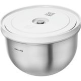 ZWILLING Fresh & Save Bowls Vakumlu Saklama Kabı, M, 18 Santimetre, Paslanmaz Çelik, Metalik Gri