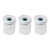 ZWILLING Fresh & Save Cube Vakumlu Saklama Kabı Set, XS, 3 Parça, Şeffaf Akdeniz Mavisi