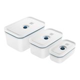 Zwilling Fresh & Save Vakumlu Saklama Kabı Seti S/M/L Yarı Şeffaf-Akdeniz Mavisi