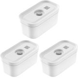 Zwilling Fresh & Save Vakumlu Yemek Taşıma Kabı, S, Plastik, Beyaz-Gri 3lü paket