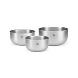 ZWILLING Hazırlama kasesi seti, 3 parça, 18/10 paslanmaz çelik, salata kasesi, karıştırma kasesi, çap: 17, 21 ve 25 cm