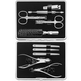 ZWILLING Manikür Seti Pedikür Kit, Tırnak Bakımı Komple Set, Sığır Derisi, Timsah Sürümü, 10 Parça, Siyah