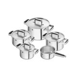 ZWILLING Pure tencere seti, 5 parça, 18/10 paslanmaz çelik, seramik dış kaplama, Stay-Cool kulplar, bulaşık makinesinde yıkanabilir, antrasit gri